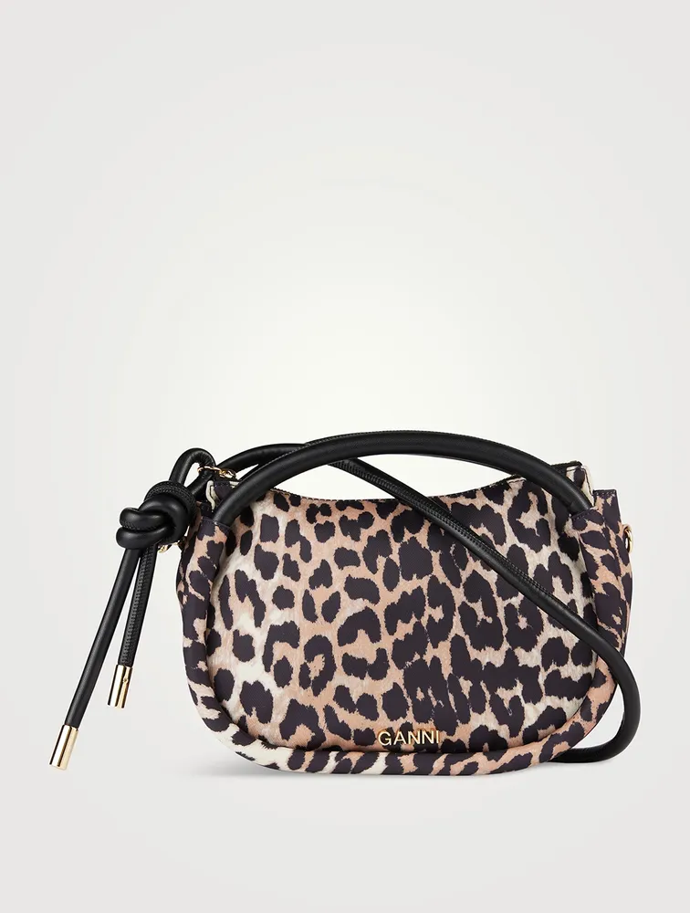 GANNI Mini Knot Shoulder Bag In Leopard Print | Yorkdale Mall