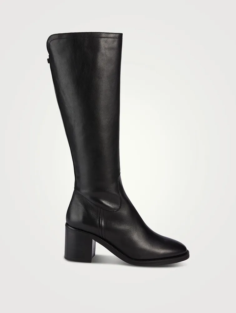 AQUATALIA Josephina Leather Knee High Boots Square One