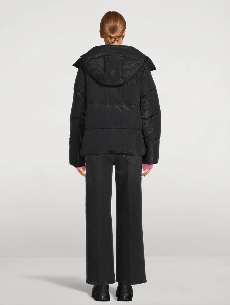 CANADA GOOSE Junction Black Label Shiny Crinkle Down Parka