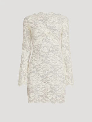 Antique lace mini oneーpiece エミリアウィズ Vintage 90s Lolita Lempicka Lace Extra Mini Dress, White