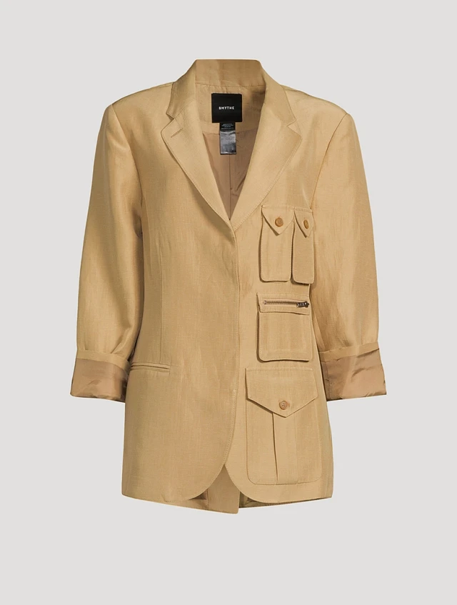 SMYTHE Surplus Linen-Blend Blazer | Yorkdale Mall