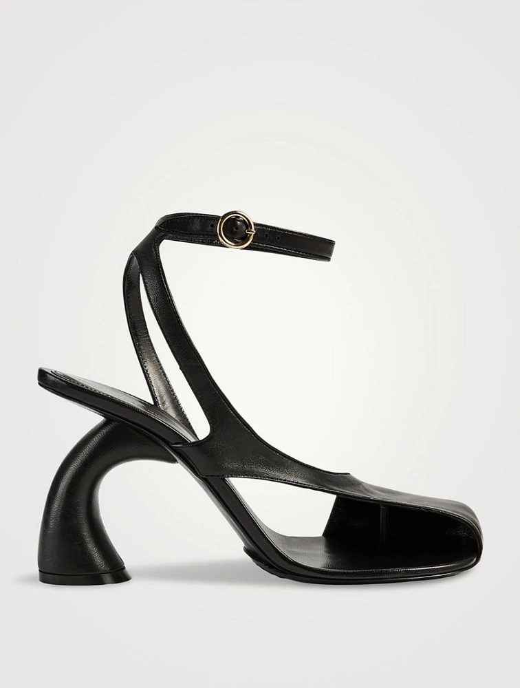 DRIES VAN NOTEN Virgo Asymmetric Leather Sandals | Square One