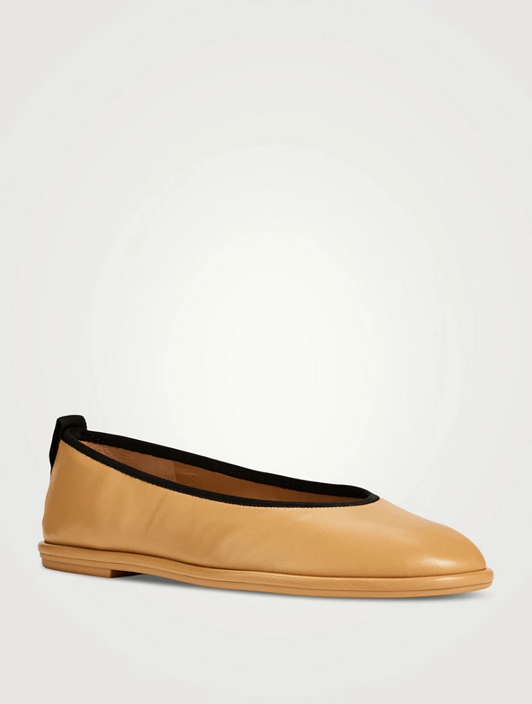 VINCE Sofia Leather Ballet Flats | Square One
