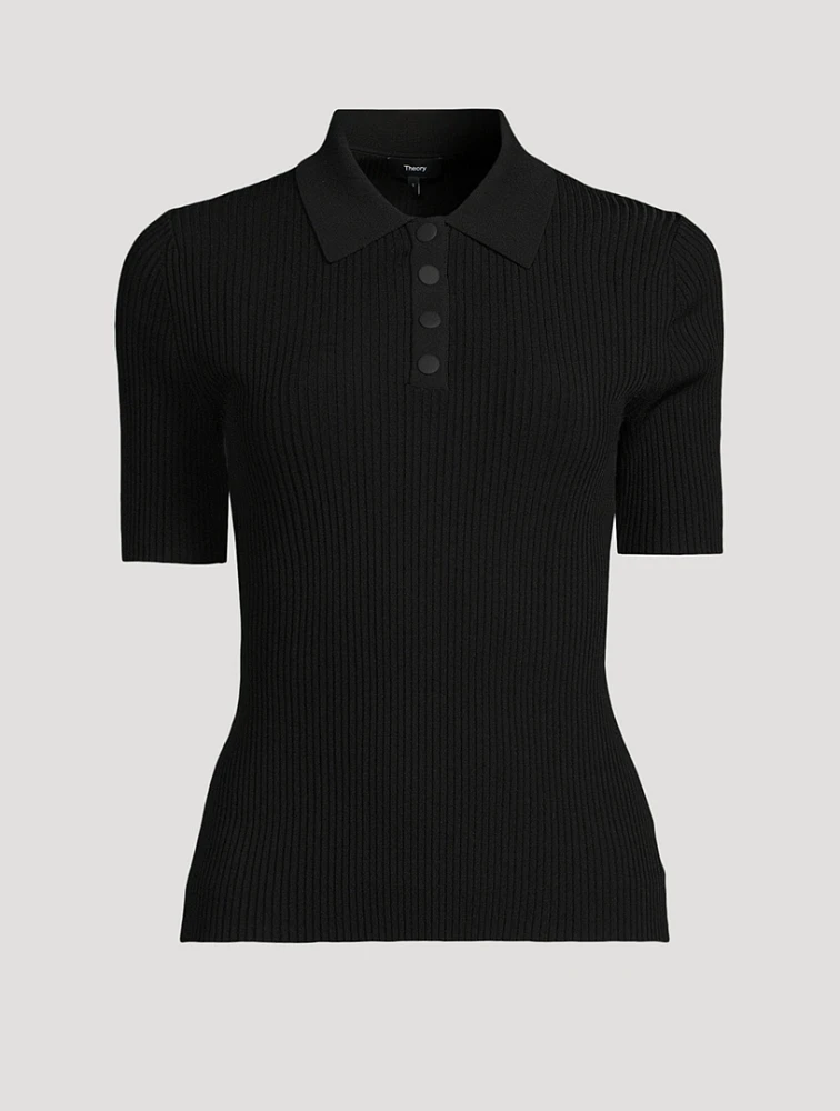 トップス PRANK PROJECT Ribbed Knit Polo Shirt PRANK PROJECT Rib Knit Polo Shirt