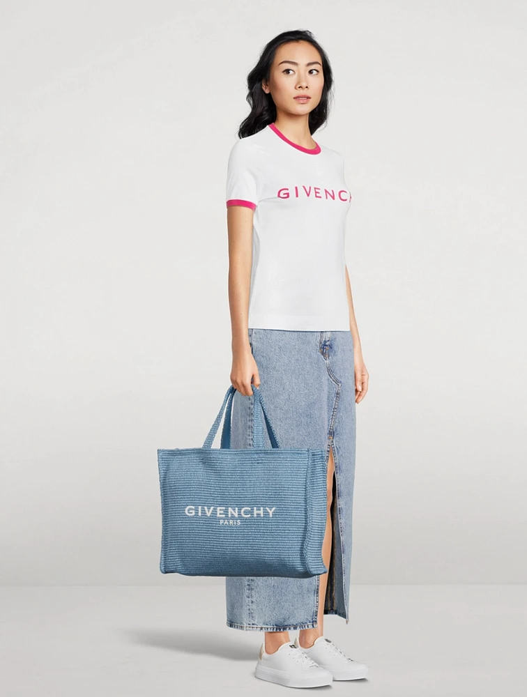GIVENCHY Medium G Tote Raffia Bag | Square One