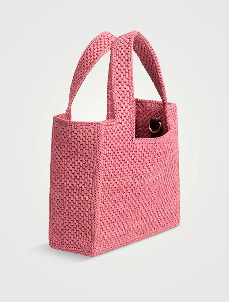 ショルダーバッグ・ポシェット LOEWE Font Gingham mini raffia tote bag, Women's LOEWE Font Gingham mini raffia tote bag | LOEWE | 24S