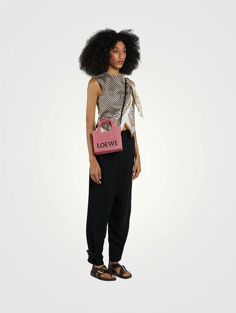 Loewe x Paula's Ibiza Mini Font Raffia Tote Bag | Square One