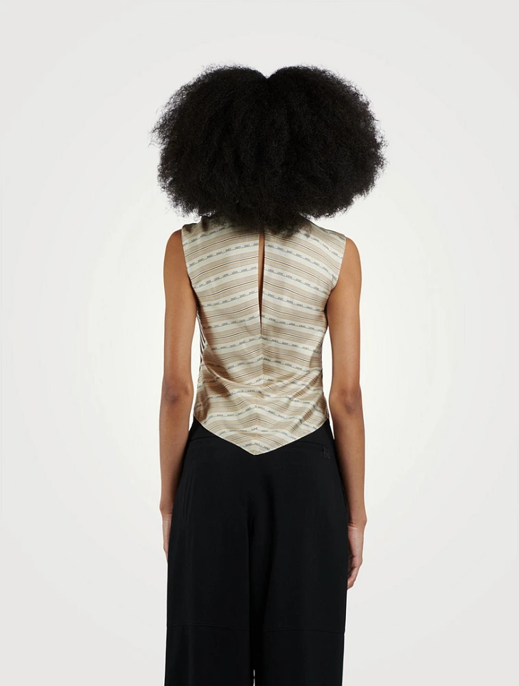 Loewe x Paula's Ibiza Printed Silk Scarf Blouse | Square One