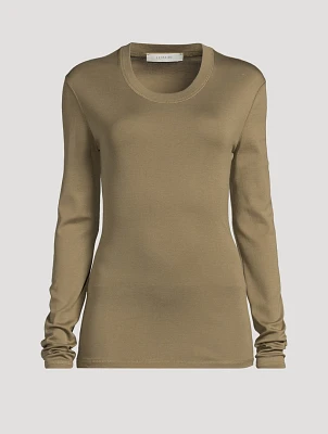 COACH® Ribbed Long Sleeve Shirt With Coach Embroidery