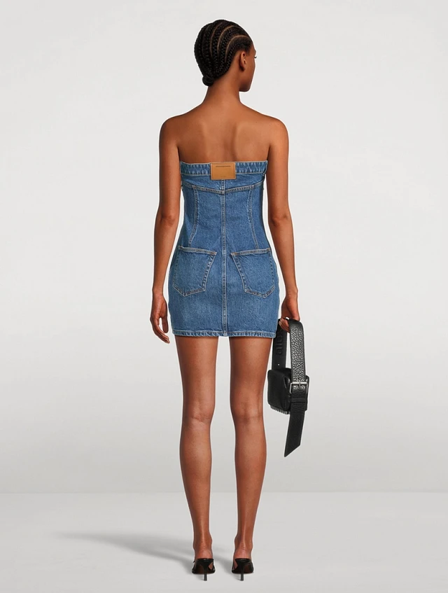 ACLENT Vintage denim mini dress アクレント aclent Vintage denim mini dress