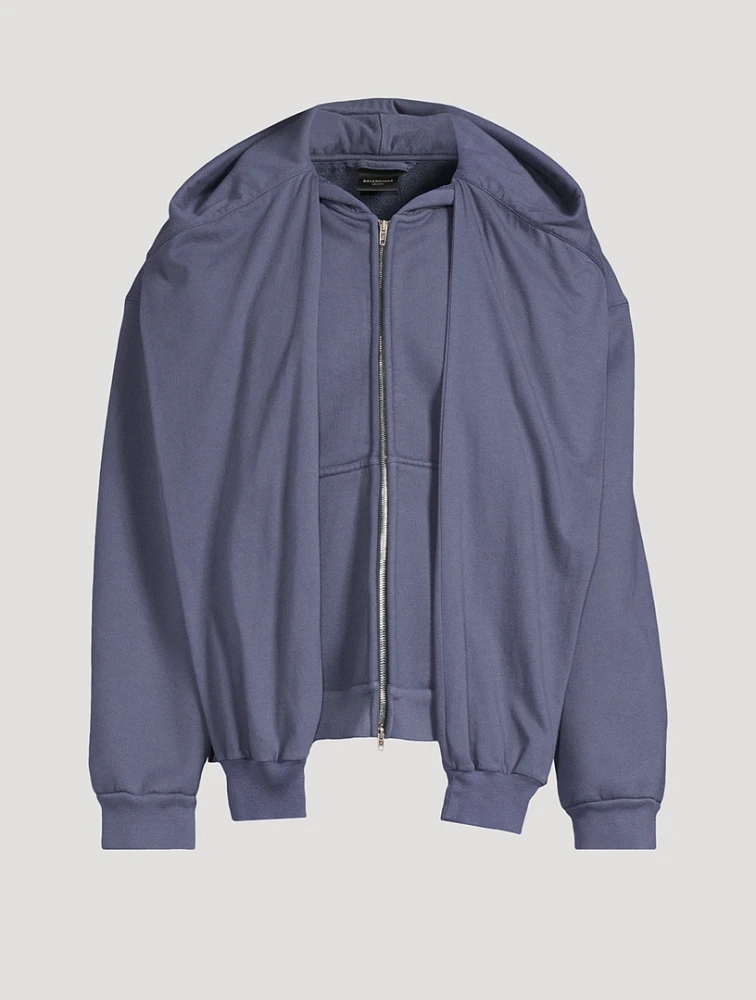 24AW BALENCIAGA INCOGNITO BOXY ロゴ コットン フーディ ジップ 24AW BALENCIAGA INCOGNITO BOXY ロゴ コットン フーディ ジップ