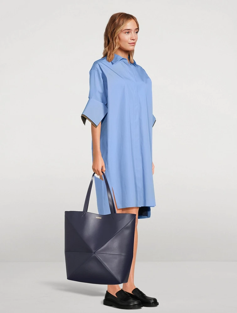 【LOEWE】Twill Shirt Dress Cotton and silk shirt dress in beige - Loewe | Mytheresa