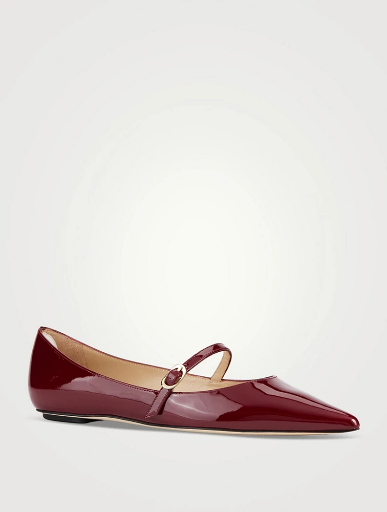 STUART WEITZMAN Emilia Patent Leather Mary Jane Ballet Flats