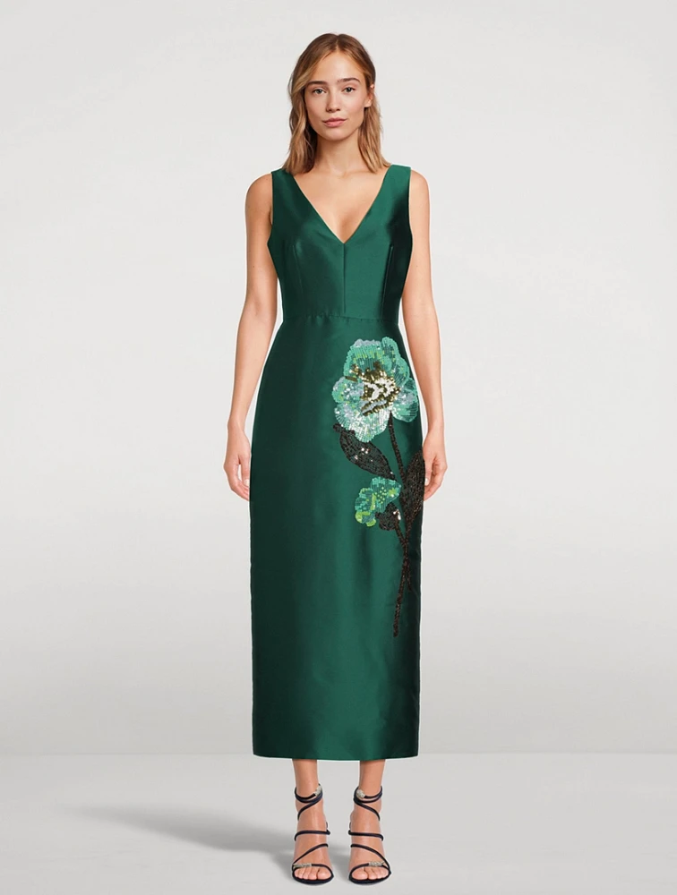 ワンピース Spring Bouquet Satin Dress Spring Bouquet Satin Dress