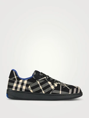 Burberry Check Terrace Sneakers in Lichen check - Women