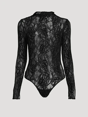 Zara ASYMMETRIC LACE BODYSUIT | Yorkdale Mall
