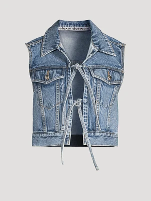 Tシャツ・カットソー ALEXANDER WANG Embellished Denim Vest Alexander Wang Embellished Denim Vest | italist