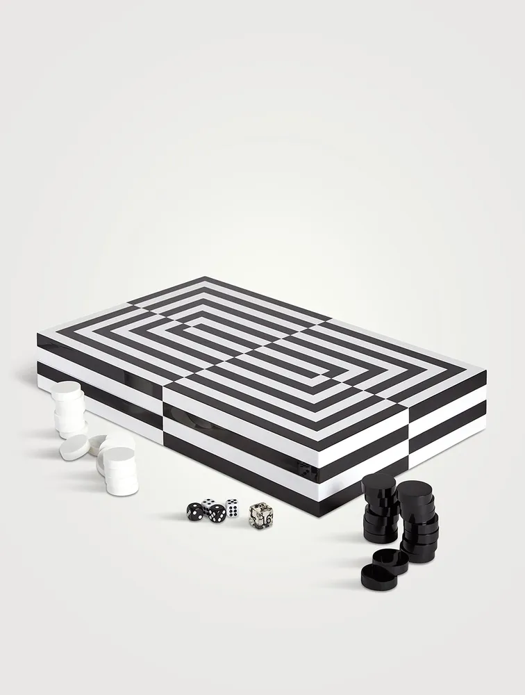 Holt Renfrew Op Art Backgammon Lacquer Box Set | Yorkdale Mall