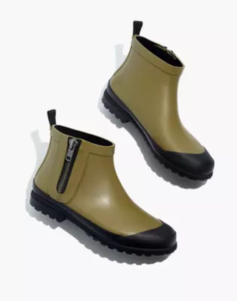 the lace up lugsole rain boot