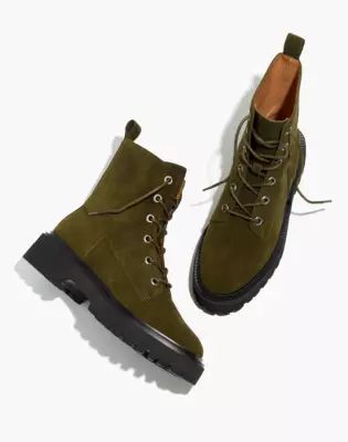 the julien lace up lugsole boot in suede