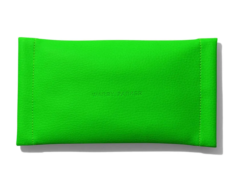 Warby Parker Double Parker Pouch in Lime | Warby Parker | Bethesda Row