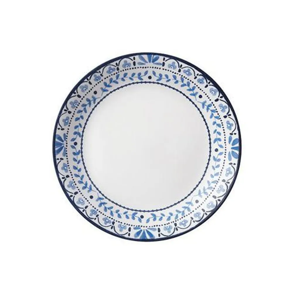 Corelle Portofino Lunch Plate White And Blue 8.5 | The Pen Centre