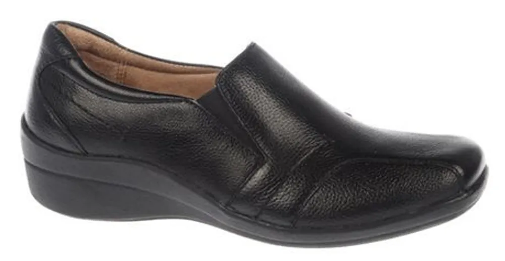 Dr scholl's black leather on sale shoes