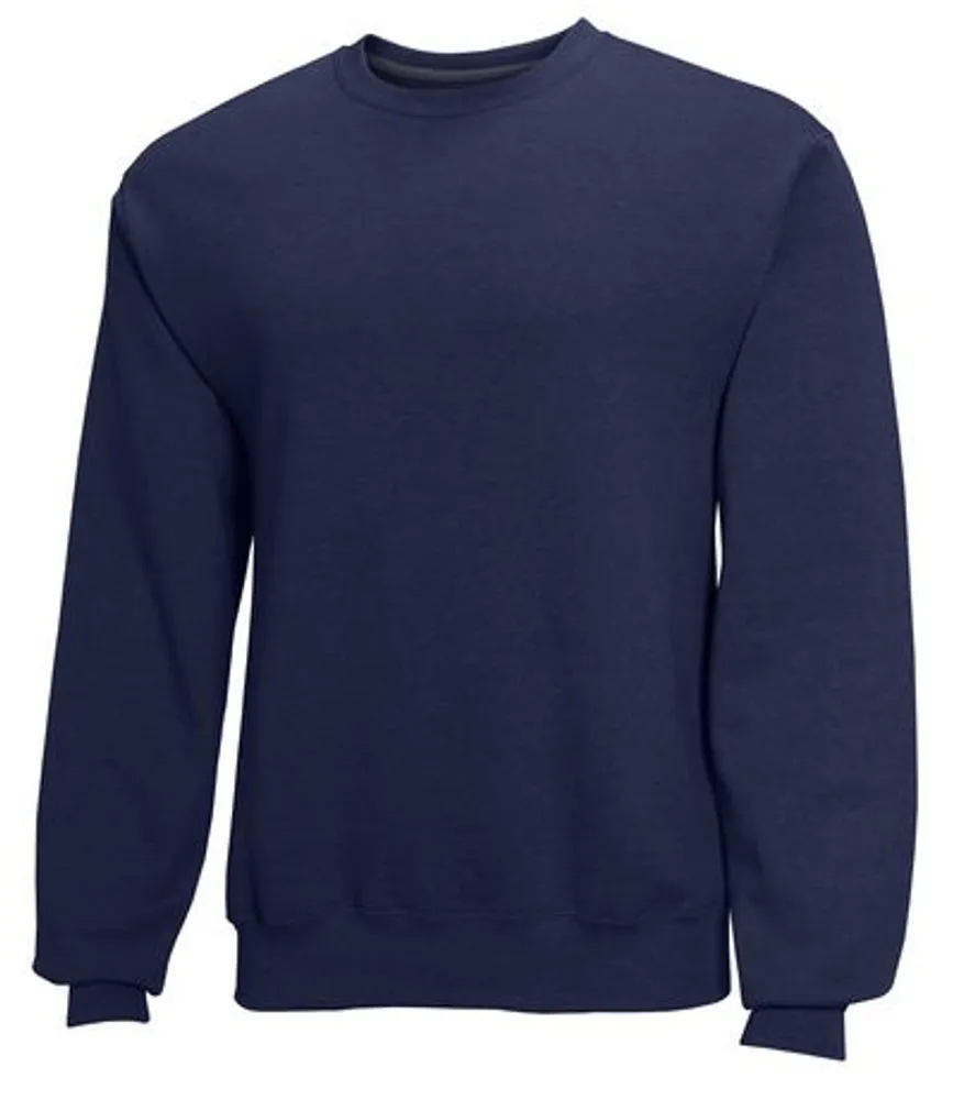 Fruit Of The Loom Men's Fleece Crew Neck Top Navy M | Hillside