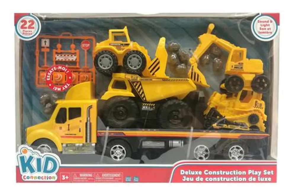 Kid connection construction sale truck with blocks