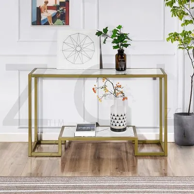 Safdie Co. Console Table 47.25L Dark Taupe 1 Shelf Dark Taupe