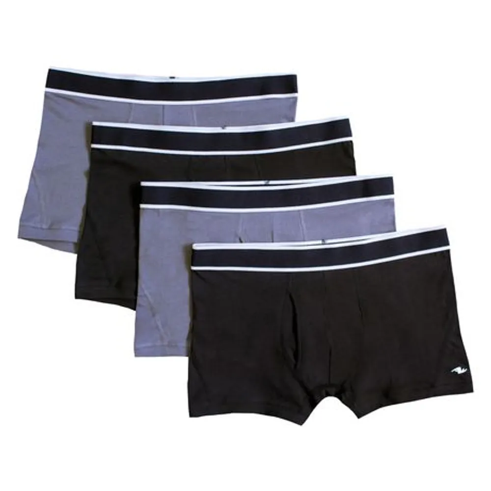 Athletic Works Men s Underwear 4 Pack Trunks Grey Black Xl