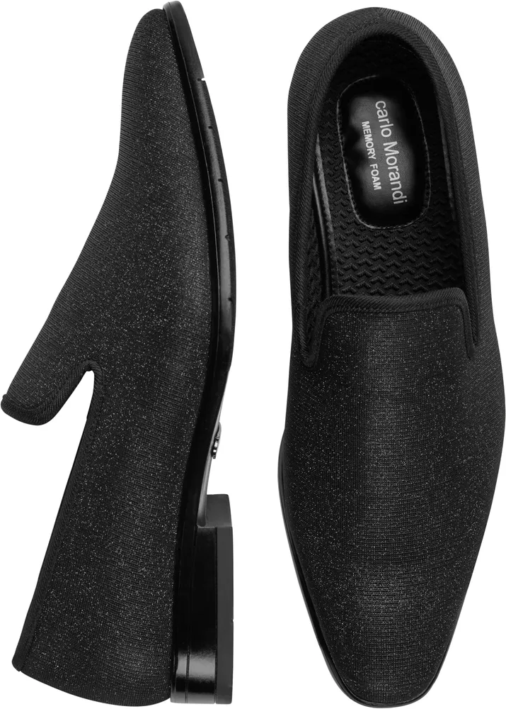 Carlo Morandi Sparkle Fabric Formal Loafers | Hamilton Place