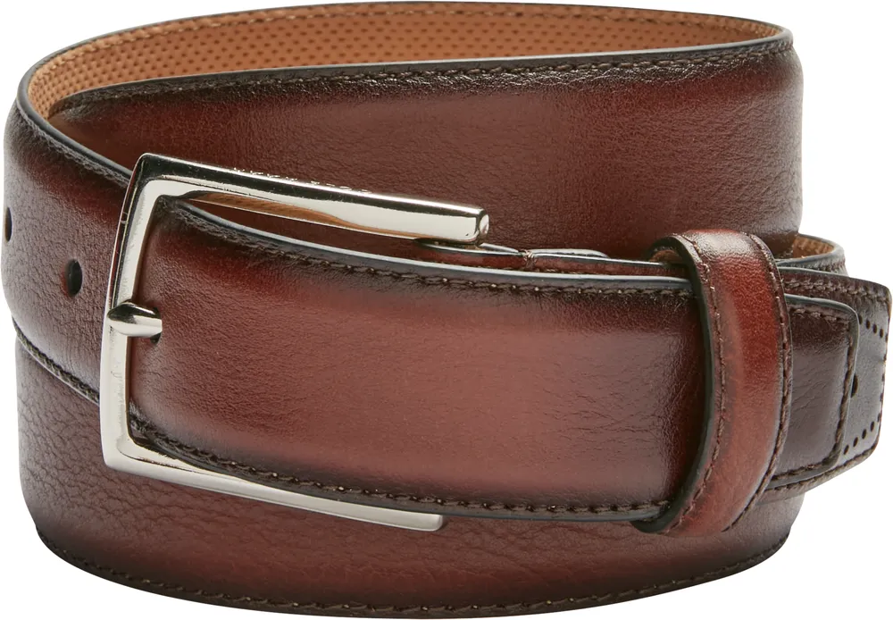 Cole haan burnished 2025 edge leather belt