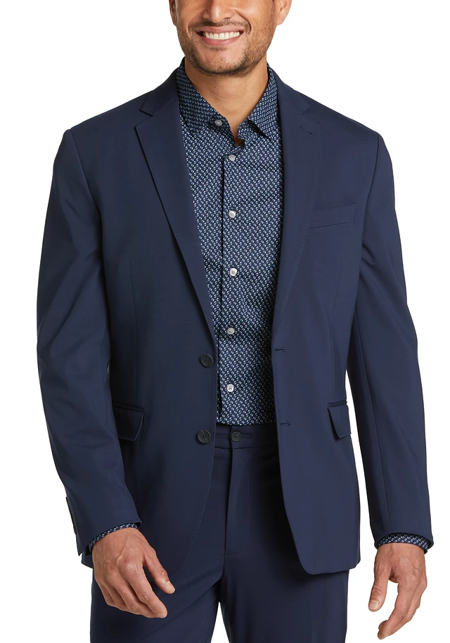 Awearness kenneth cole blue jacquard slim fit dinner jacket cheap