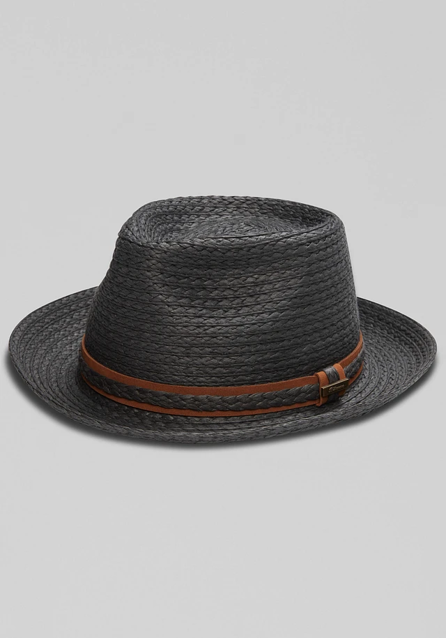 Black Felt Finish Western Cattleman Hat with Black Hat Band