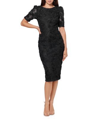 xscape floral lace sheath dress