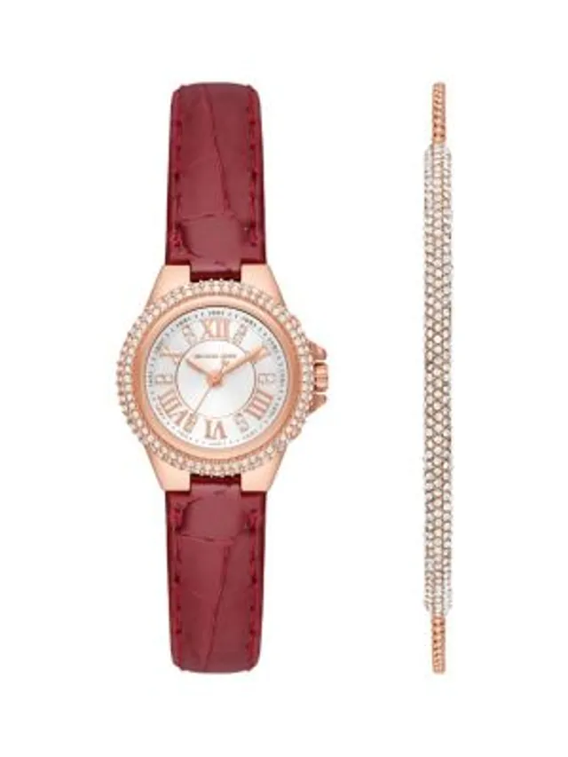 Kate Spade New York Montre en acier inoxydable rose doré avec pavé