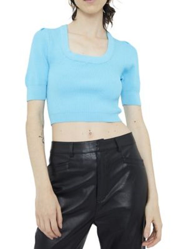 WILD PONY Olympia Lightweight Cropped Knit Top | Metropolis at
