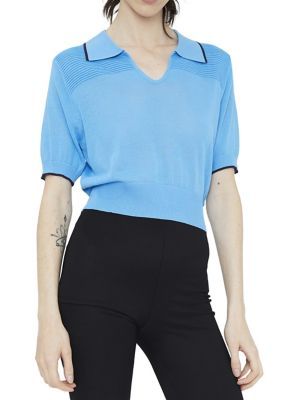 WILD PONY Olympia Lightweight Cropped Knit Top | Metropolis at