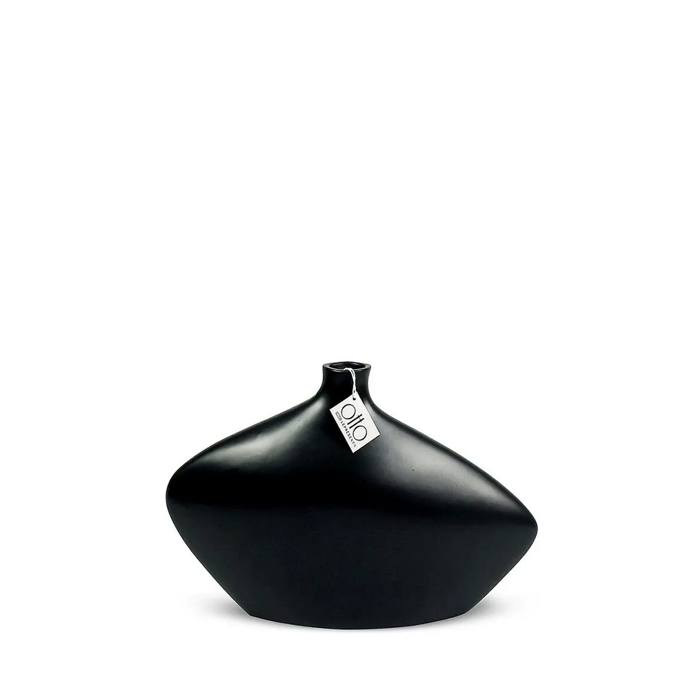 Le Present Bottle Ceramic Squatty Vase 10 In. Height The Pen Centre