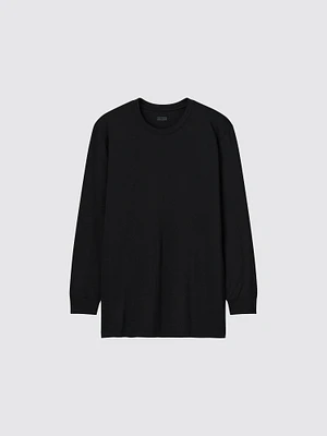 UNIQLO HEATTECH Ribbed High Neck T-Shirt (Stripe) | King's Cross
