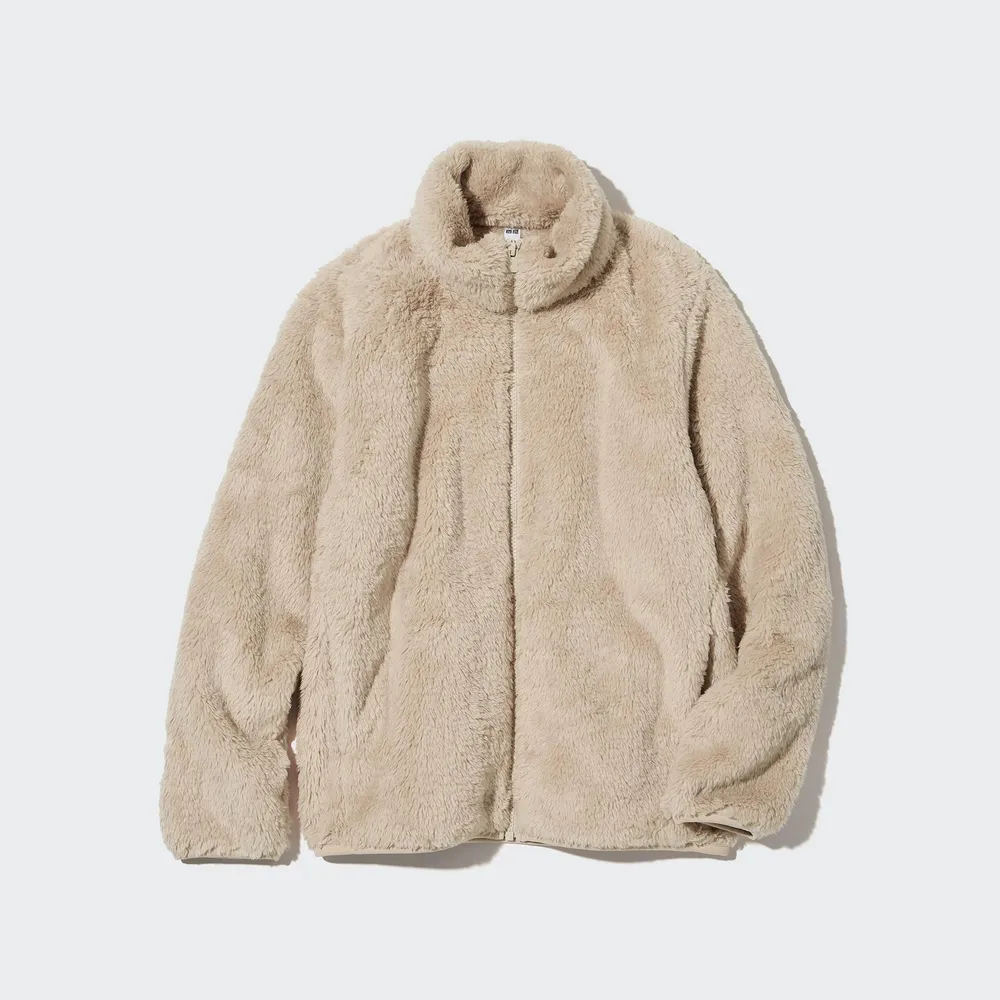 Fluffy yarn fleece clearance jacket