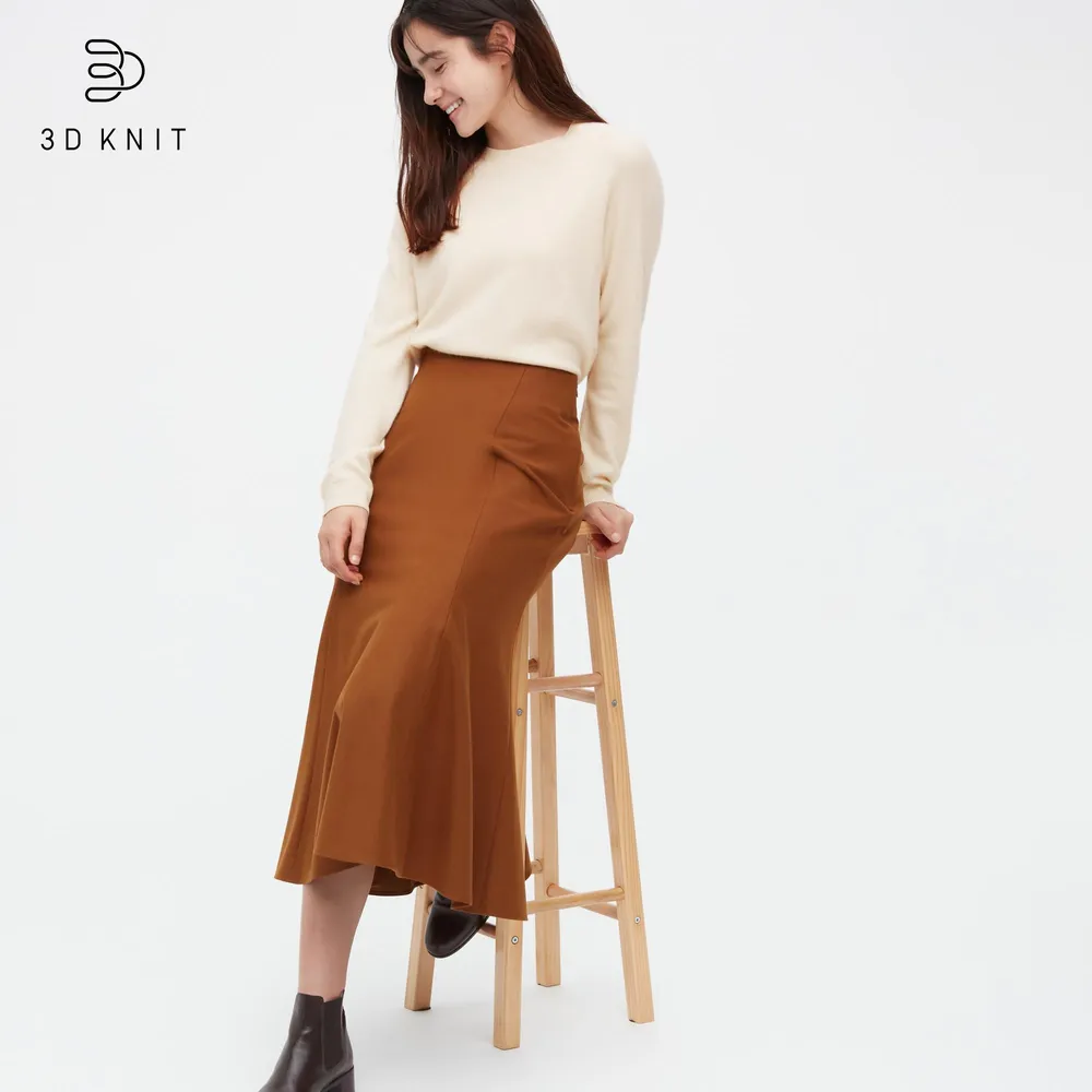 Brown pencil outlet skirt 3d