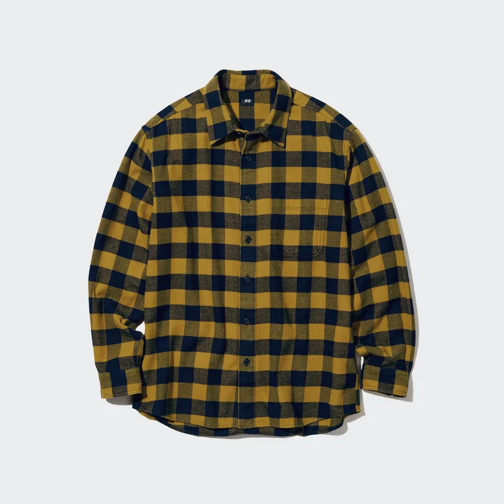 UNIQLO FLANNEL CHECKED SHIRT REGULAR COLLAR | Coquitlam Centre