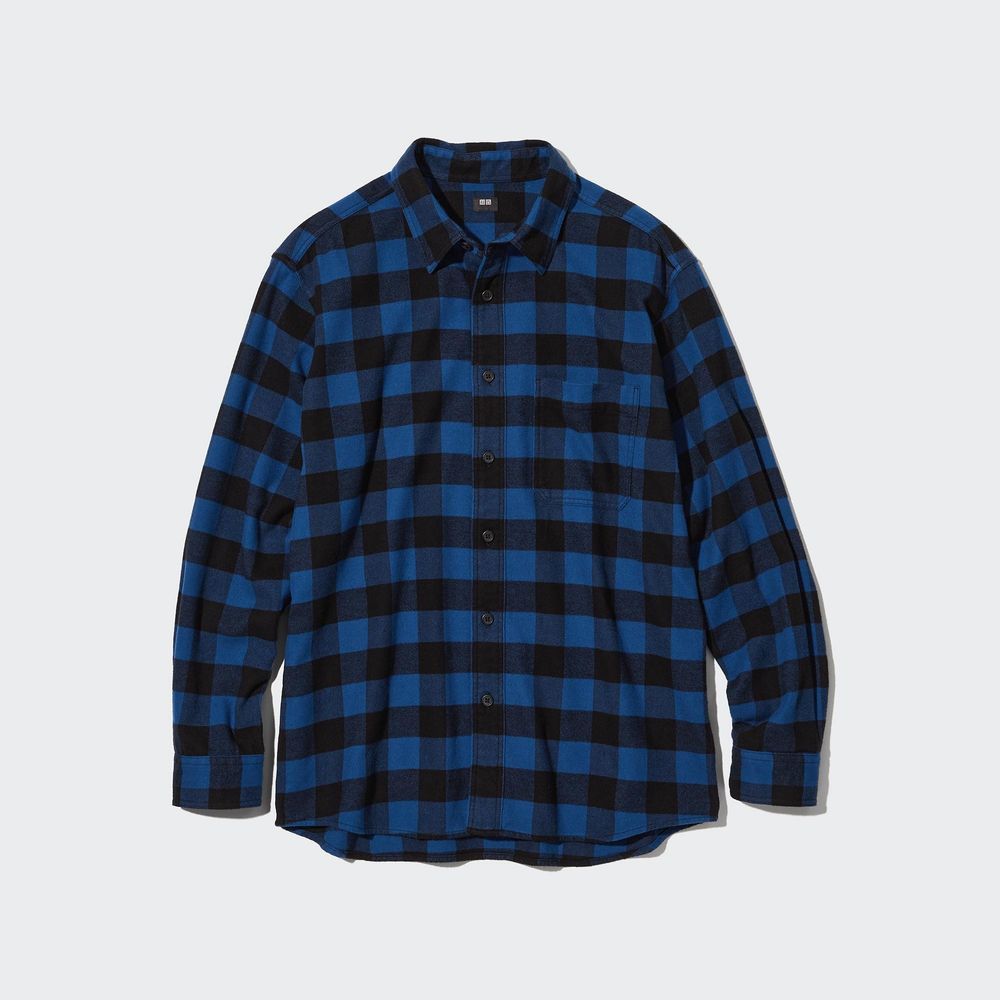 UNIQLO FLANNEL CHECKED SHIRT REGULAR COLLAR | Coquitlam Centre