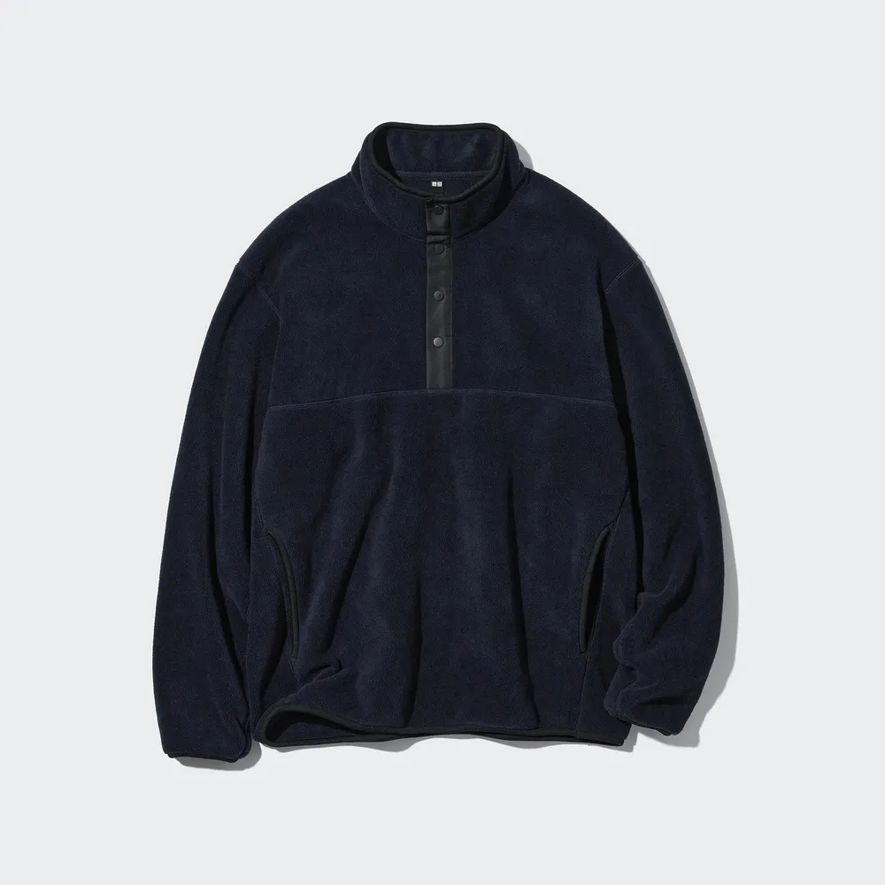 Fleece button sale up jacket