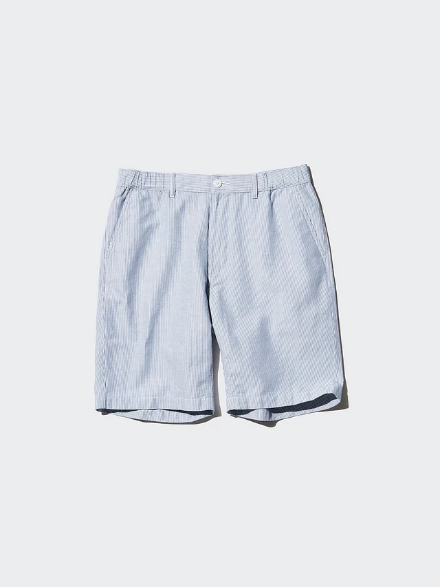 UNIQLO Linen Cotton Blend Shorts (Stripe) | King's Cross