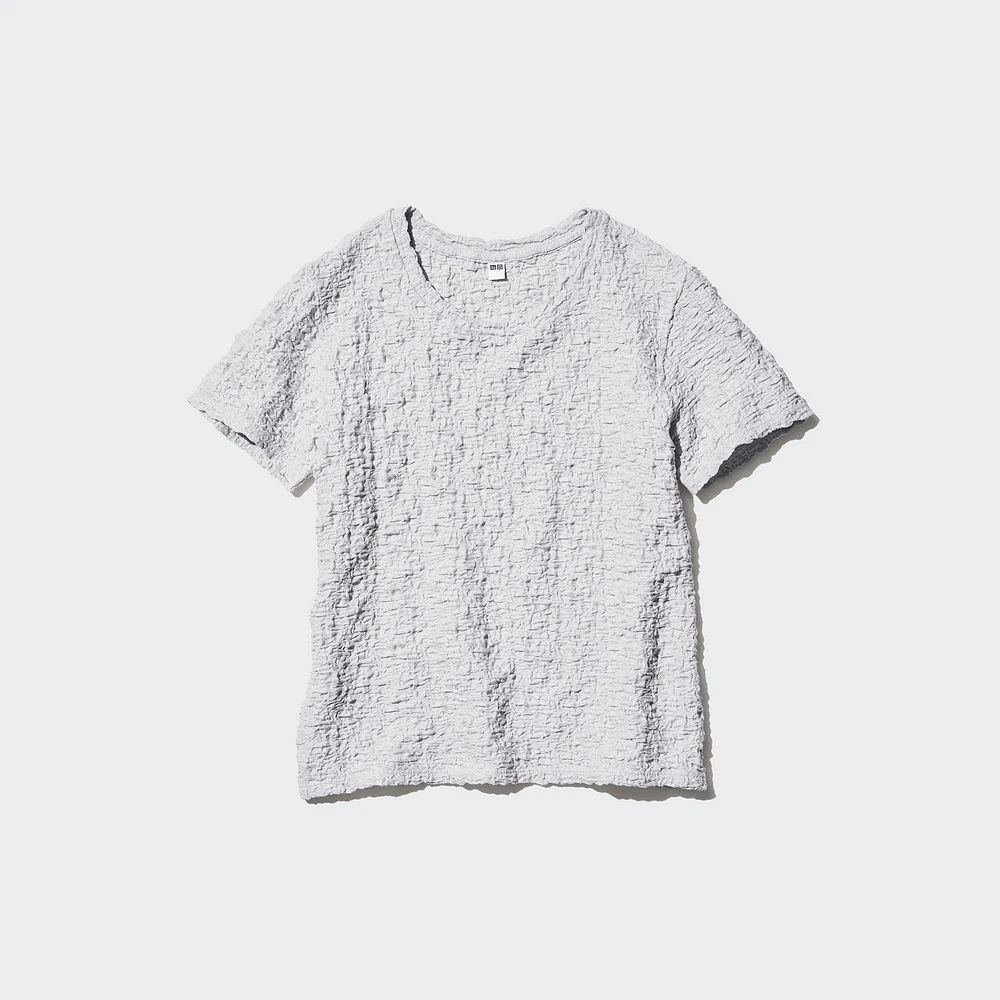 GIRLS SHIRRING MELLOW SHORT SLEEVE T-SHIRT | UNIQLO SG