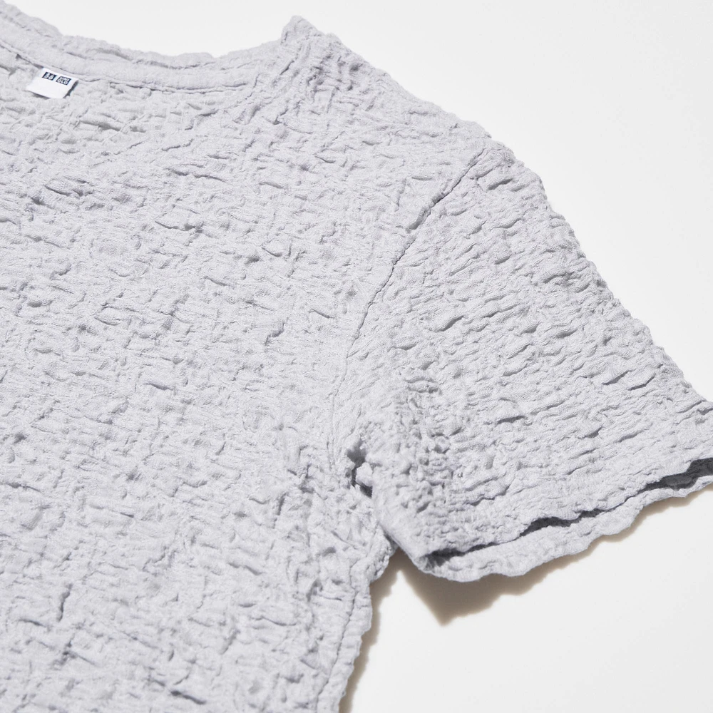 UNIQLO Shirred Short Sleeve T-Shirt | Pike and Rose
