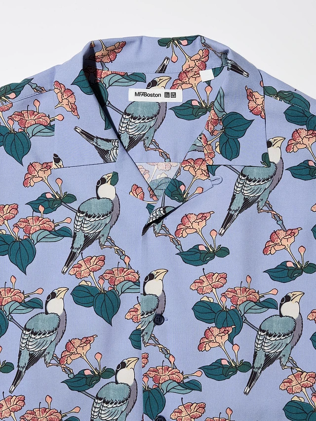 サマーセール ミニグランド バンドル UNIQLO Print Ukiyo-E Edo | Sleeve Short | Shirt Collar Open ミュージシャン